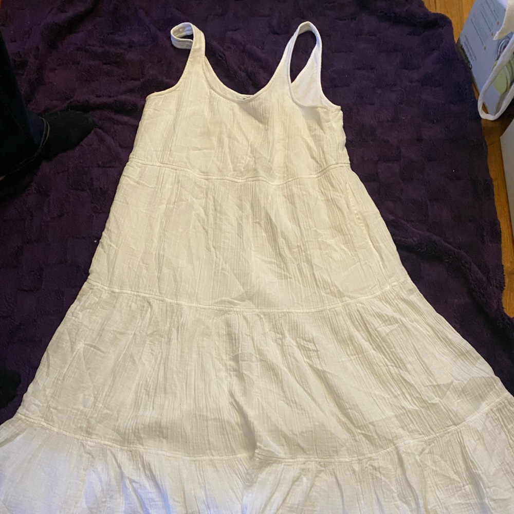 American Eagle Outfitters Cream Maxi Dress